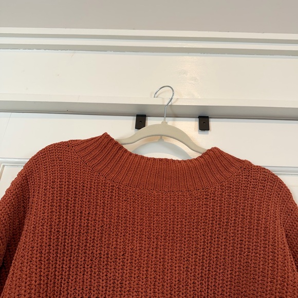 Aerie Terracotta Orange Women's Crew Neck Sweater - Picture 5 of 8